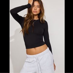 Garage - Sleek Crewneck Long Sleeve Top